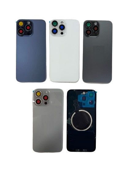Back Panel with Camera Lens for Apple iPhone 15 pro Max Gray