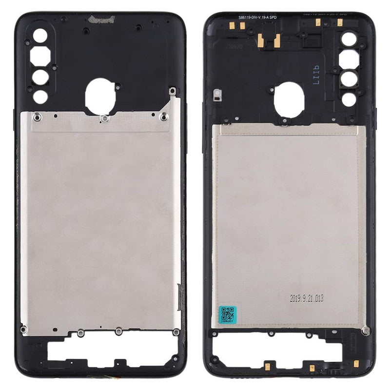 Middle Ring Outer Frame For Samsung Galaxy A20S Black- Zeespares ...