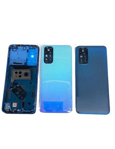 Mozomart Back Panel Housing with Middle Ring for Xiaomi Mi Note 11s Horizon Blue