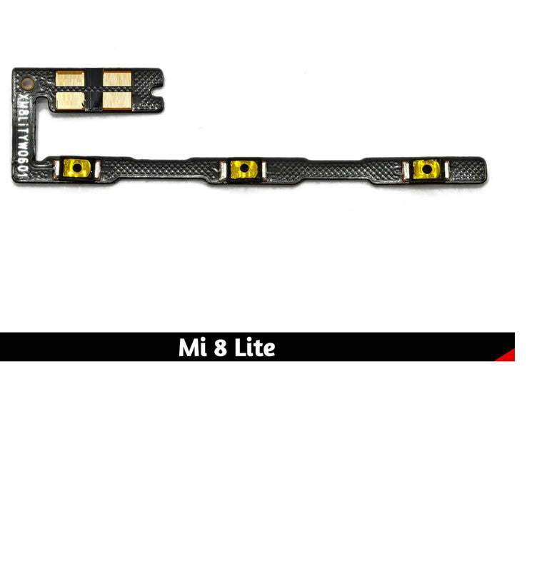 Xiaomi Mi 8 Lite Power Volume Button Flex by Zeespares.in