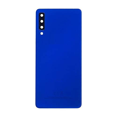 Mozomart Battery Door Back Panel Glass for Samsung Galaxy A7 2018 (A750) Blue