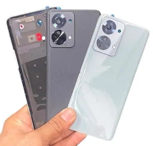 Mozomart Battery Door Back Panel Housing for Oneplus Nord 2T (With Camera Lens) : Black Mozomart