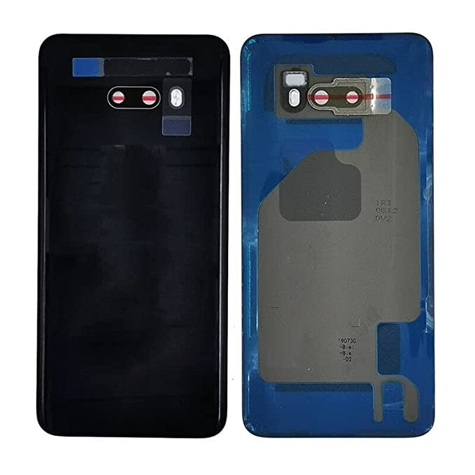 Mozomart® Back Panel Glass for LG G8X ThinQ : Black Mozomart