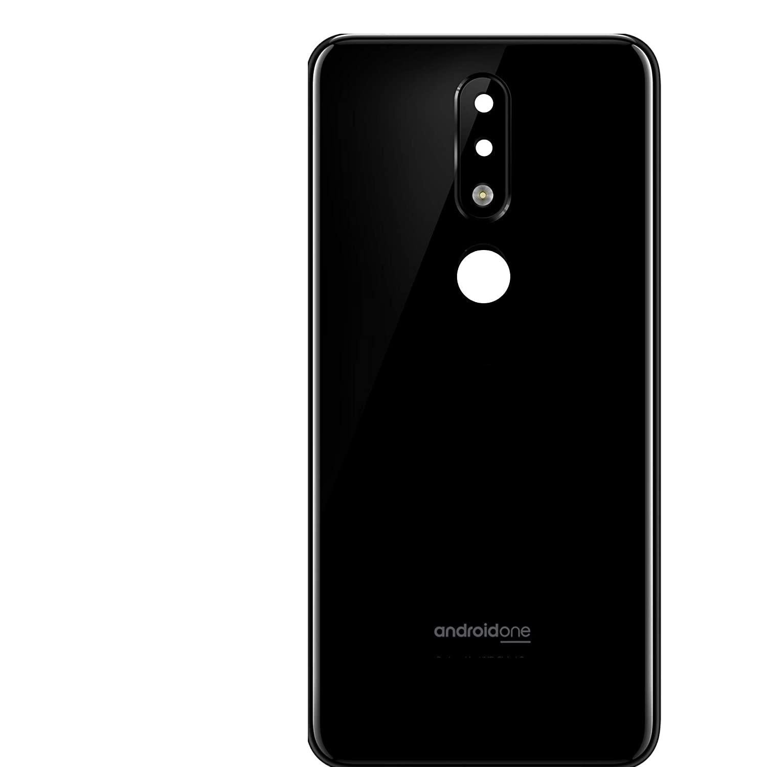 Mozomart Battery Door Back Panel Housing for Nokia 5.1 Plus (Nokia X5) : Black