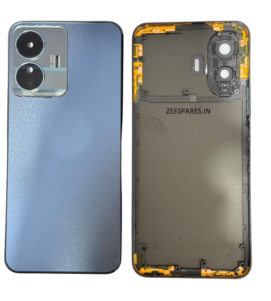 Back Panel Housing for IQOO Z6 Lite Black by Zeespares.in