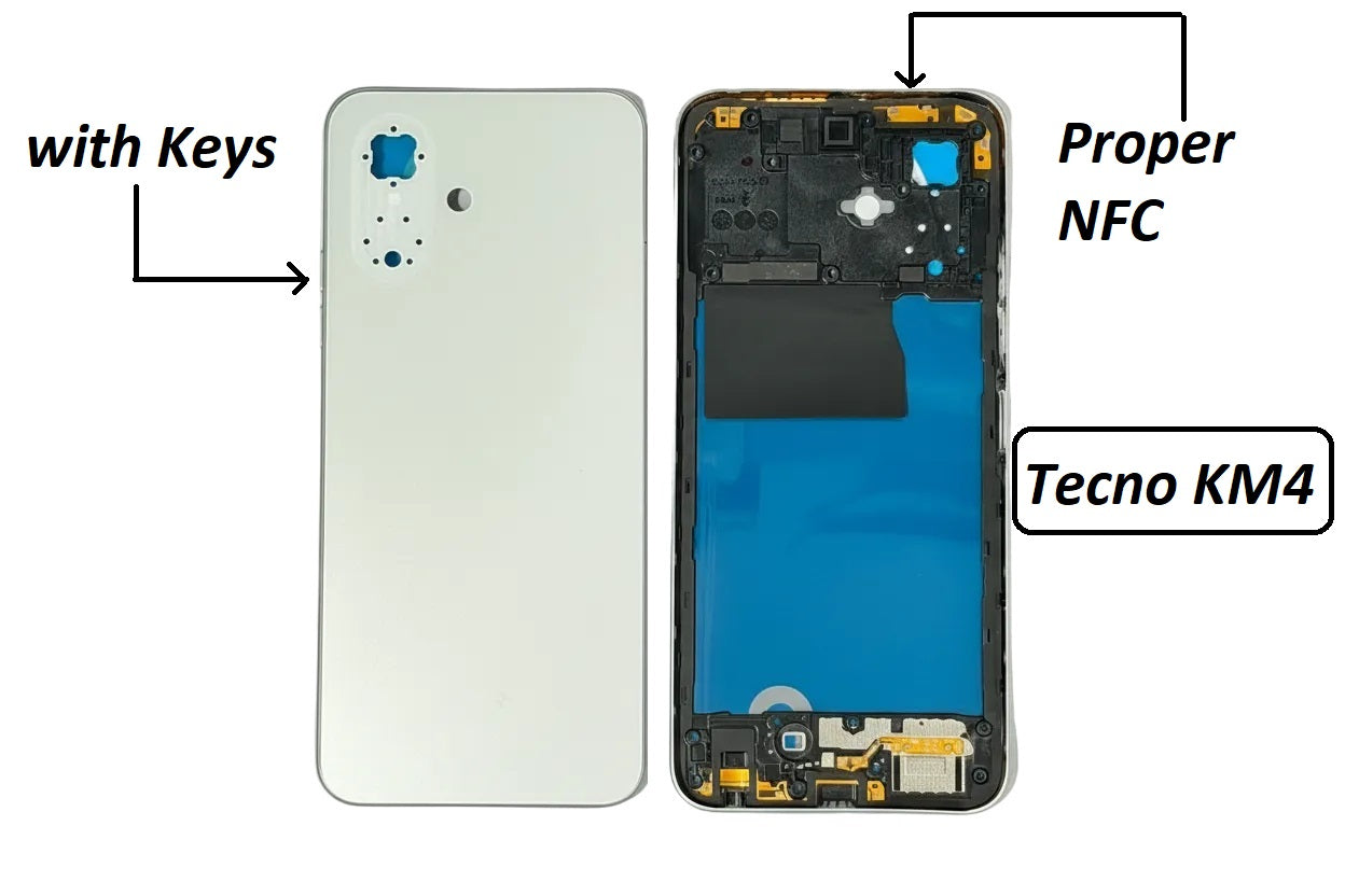 Back Panel Housing for Tecno Spark Go 2 KM4 White