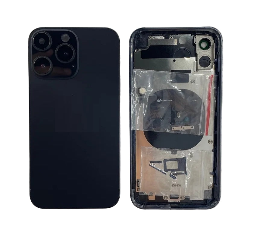 Convertor Back Panel Housing Body for Apple iPhone 11 to 15 Pro Black by Zeespares