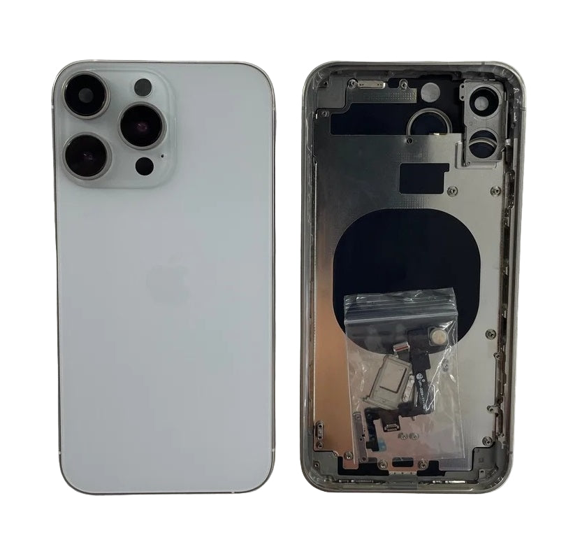 Convertor Back Panel Housing Body for Apple iPhone 11 to 15 Pro White by Zeespares