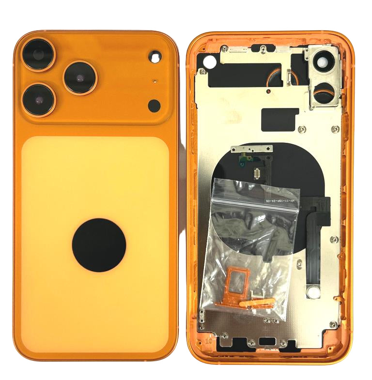 Converter Back Panel Housing Body for Apple iPhone XS Max Convert to Apple iPhone 17 Pro Max Orange
