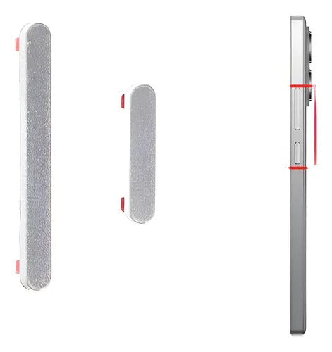 External Side Button Out Keys for Mi Poco X6 Pro Grey