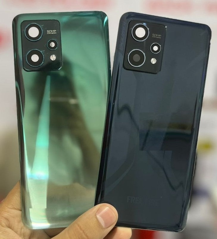 Mozomart Back Panel Glass with Camera Lens for Realme 9 Pro Plus 5G : Green