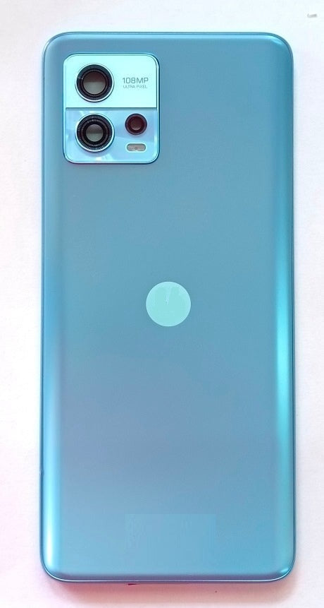 Mozomart Battery Door Back Panel Housing for Motorola Moto G72 :Polar Blue