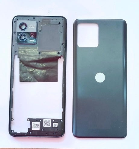 Mozomart Battery Door Back Panel Housing for Motorola Moto G72 :Meteorite Grey