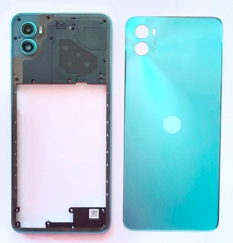 Mozomart Battery Door Back Panel Housing for Motorola Moto E32 : Pearl Blue