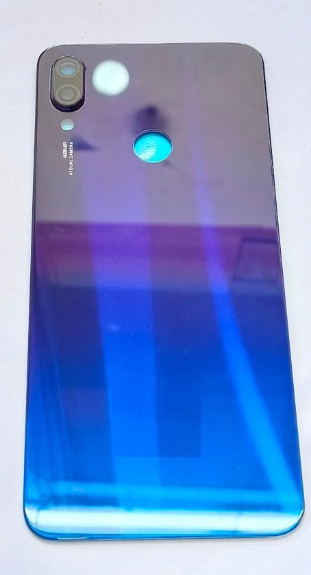 Mozomart Battery Door Back Panel Glass for Xiaomi Mi Note 7 Pro : Neptune Blue