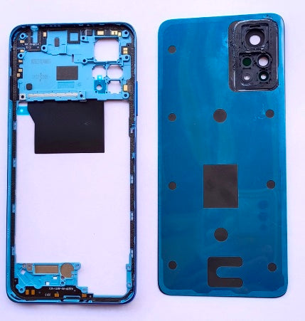 Mozomart Back Panel Housing With Middle Ring for Xiaomi Redmi Note 11 Pro Plus : Blue