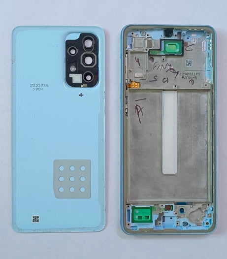 Back Panel With Middle Frame for Samsung Galaxy A33 5G : Blue Mozomart