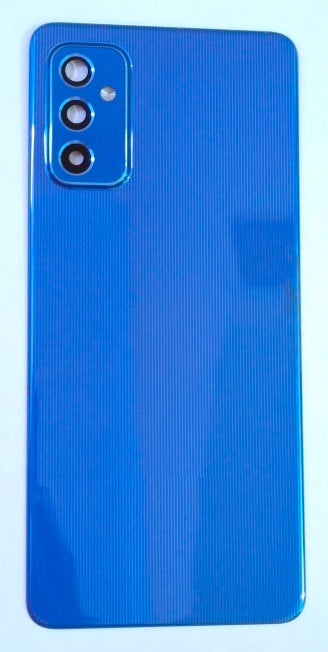 Mozomart Back Panel Glass with Camera Lens for Samsung Galaxy M52 : Blue