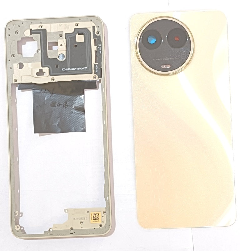 Back Panel Housing with Middle Ring for Realme 11 5G Gold Zeespares