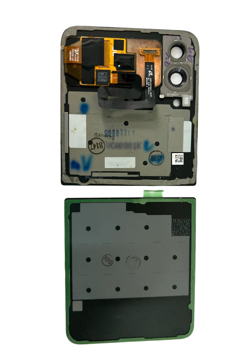 Back Panel Upper And Lower Pair Glass for Samsung Galaxy Z Flip 4 Pink Gold