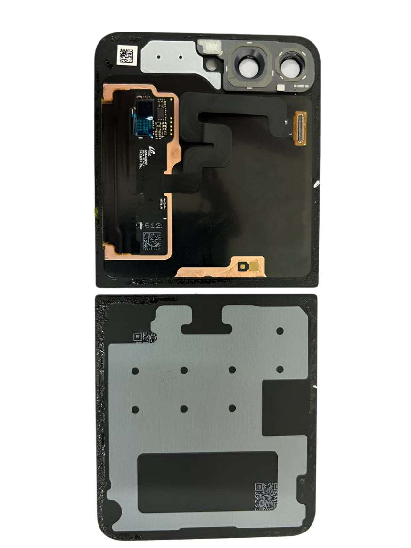 Back Panel Upper And Lower Pair Glass for Samsung Galaxy Z Flip 6 Graphit Black