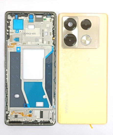 Infinix Note 40 Pro Back Panel Housing Body with middle frame and camera glass lens