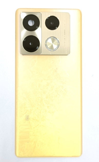 Infinix Note 40 Pro 5g X6851 Back Panel Housing Body Back Glass Gold with Camera Glass and Flashlight 