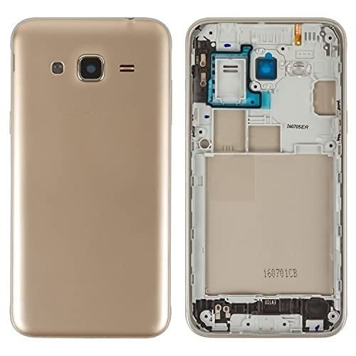 Mozomart Back Panel Housing Body for Samsung Galaxy J3 Gold