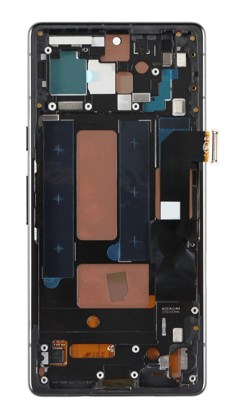 LCD Display Combo Folder for Google Pixel 7A : Black (with Frame)