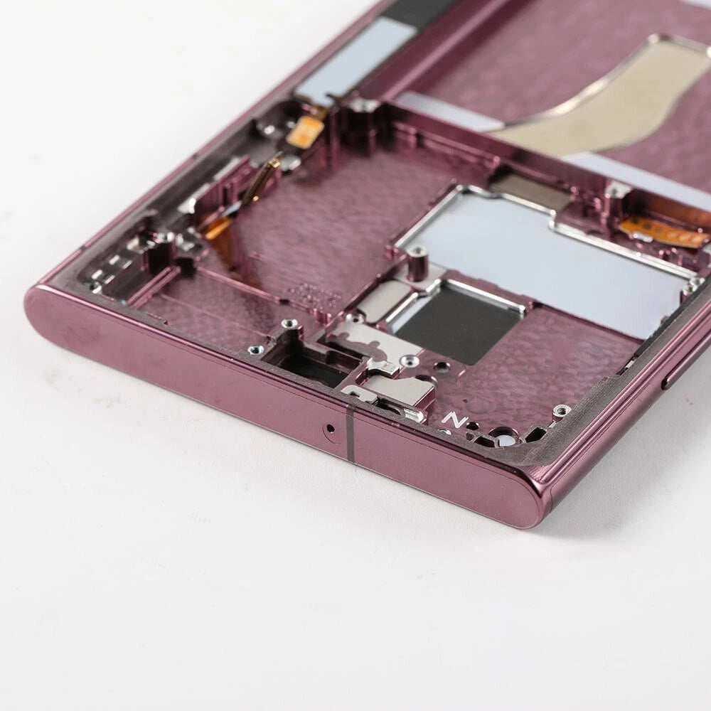 Lcd Display Combo Folder with Frame for Samsung Galaxy S22 Ultra Burgundy