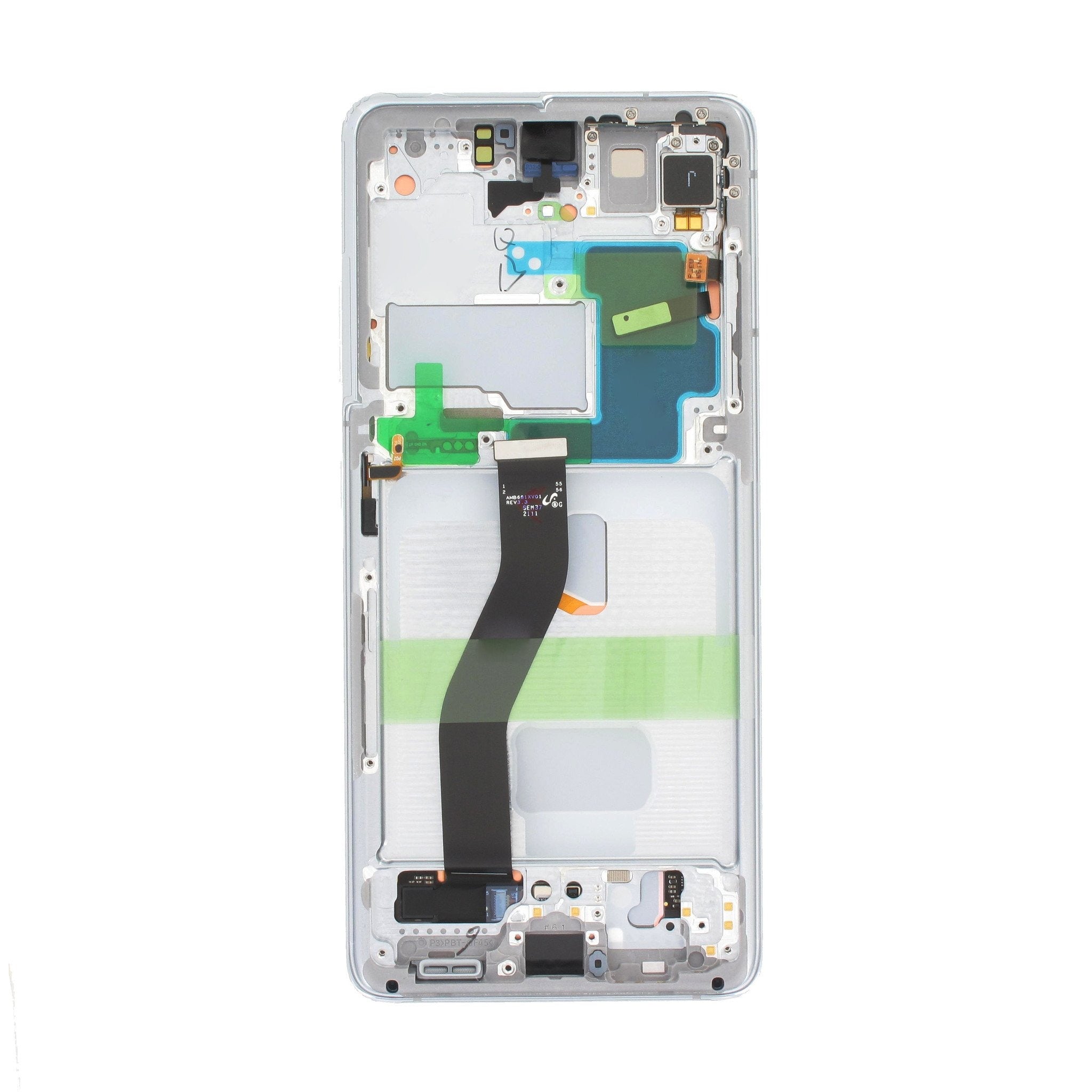 Lcd Display Combo Folder With Frame for Samsung Galaxy S21 Ultra Silver