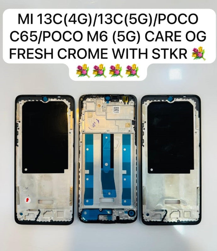 Lcd Frame Middle Chassis for Poco C65 Black