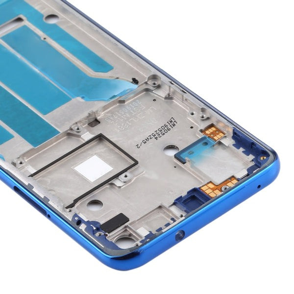 LCD Display Middle Frame With Display Ring for Motorola Moto One Vision : Sapphire Blue