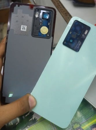 Mozomart Back Panel Glass with Camera Lens for Oppo A77 : Sky Blue