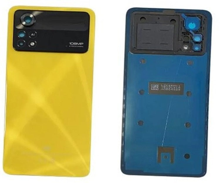 Back Panel with Camera Glass for Poco X4 Pro Yellow