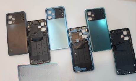 Mozomart Battery Door Back Panel Housing for Poco X5 (5G) : Blue