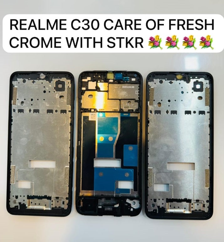 Lcd Frame Middle Chassis for Realme C30 Black