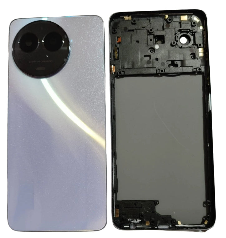 Realme 11x back panel housing body back cover with camera glass lens purple