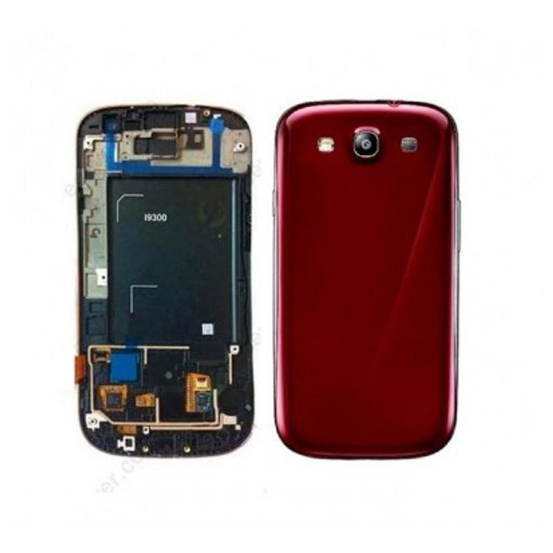 Mozomart Back Panel Housing Body for Samsung Galaxy SIII Red