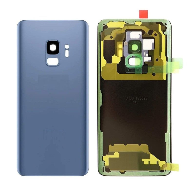 SPAREWARE® Battery Cover Back Door Body Panel For Samsung Galaxy S9 -Blue (WITH CAMERA LENS)