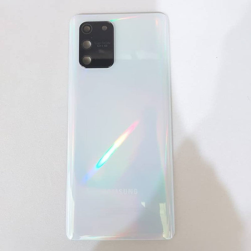 Back Panel Glass With Camera Lens for Samsung Galaxy S10 Lite  Prism White