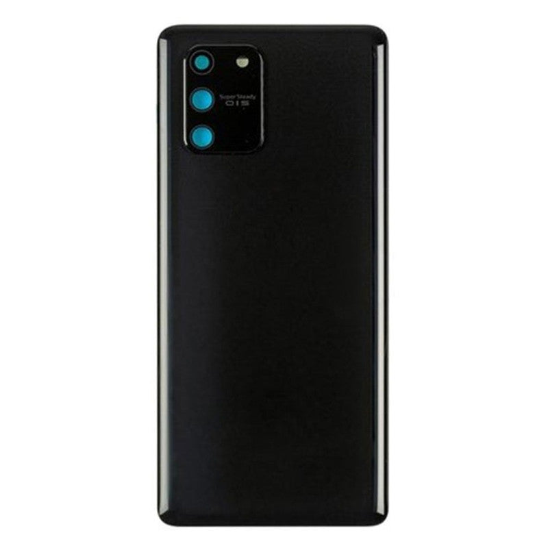 SPAREWARE® Battery Cover Back Door Body Panel For Samsung Galaxy S10 Lite -Black (WITH CAMERA LENS)