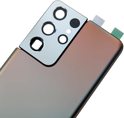 Back Panel Glass With Camera Lens for Samsung Galaxy S21 Ultra Silver (100% OG) Zeespares