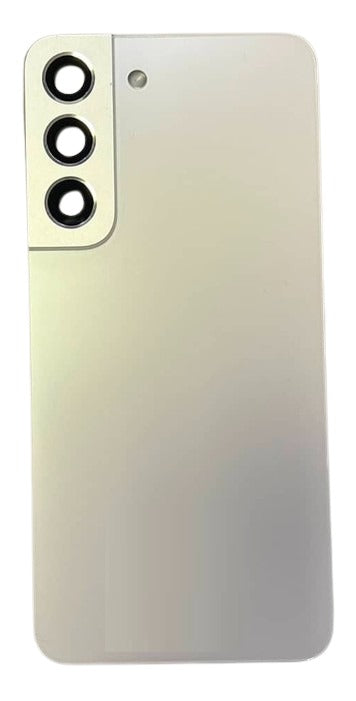 Back Panel Glass With Camera Lens for Samsung Galaxy S22 Care OG (5G) White