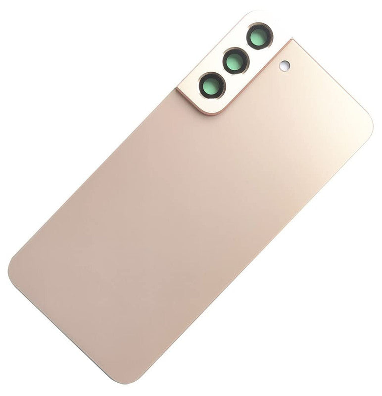 Back Panel Glass With Camera Lens for Samsung Galaxy S22 Plus Pink Gold