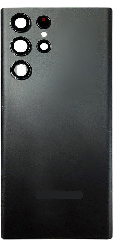 Back Panel Glass With Camera Lens for Samsung Galaxy S22 Ultra Black