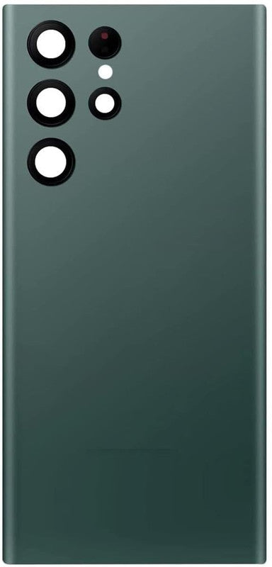 Back Panel Glass With Camera Lens for Samsung Galaxy S22 Ultra Care OG Green Zeespares