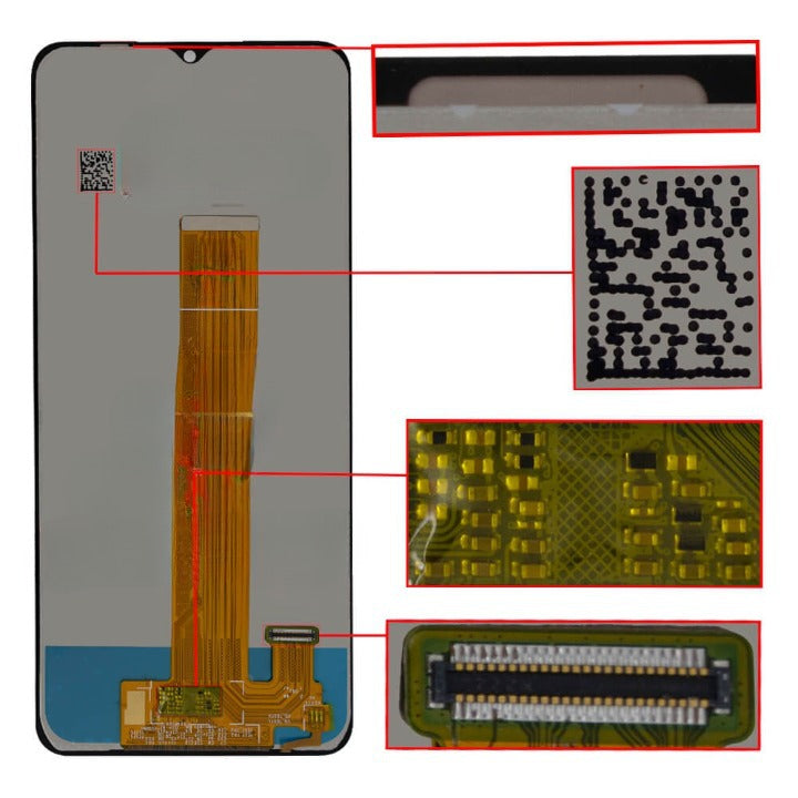 Mozomart Lcd Display Combo Folder for Samsung A12 Black