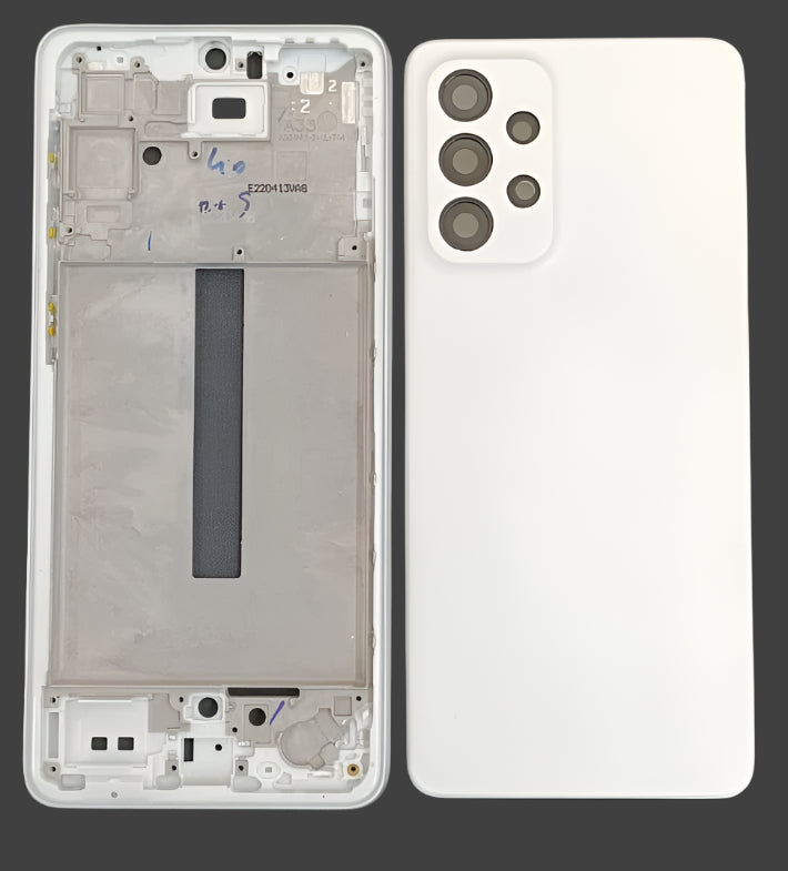 Back Panel With Middle Frame for Samsung Galaxy A33 5G : White Mozomart