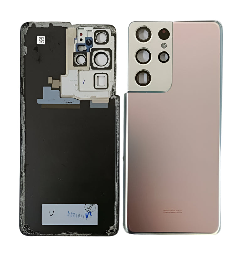 Back Panel Glass With Camera Lens for Samsung Galaxy S21 Ultra Silver (100% OG) Zeespares